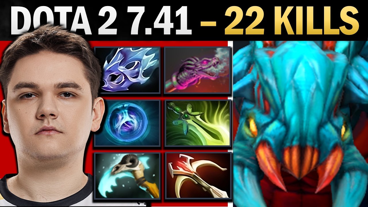 Weaver Dota 2 7.41 with 22 Kills and Moon Shard - Dota 2 Gameplay
