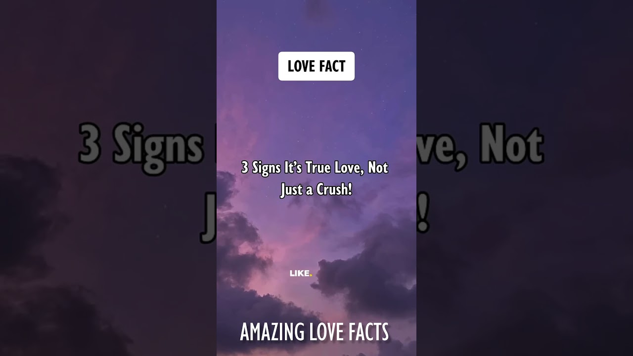 3 Signs It's True Love, Not Just A Crush! # Love Facts