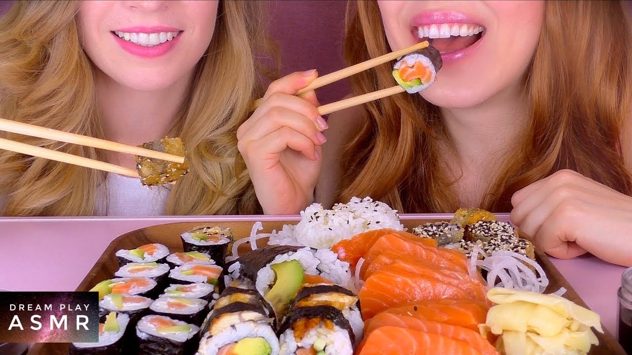 ★ASMR★ Geschwister Sushi Battle (eating sounds /no talking) | Dream Play ASMR