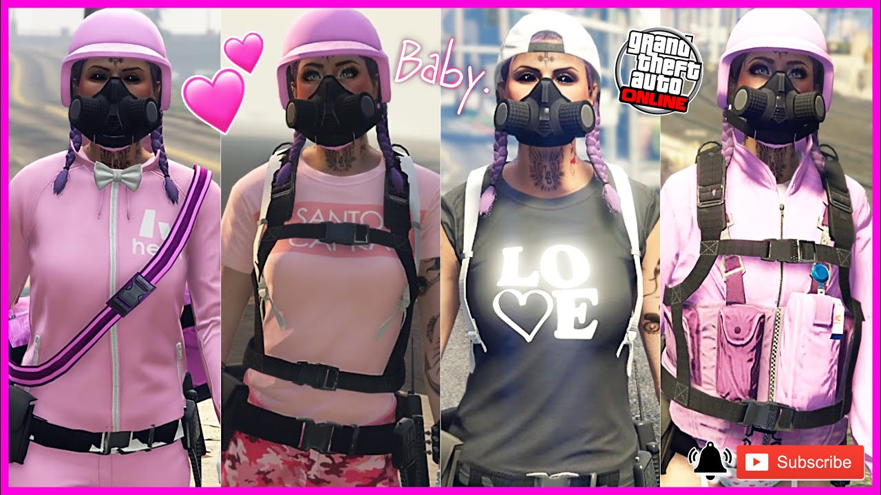 ♡ GTA 5 Conjuntos Modeados Femeninos [PINK PACK] [PS4/XBOX ONE/PC]