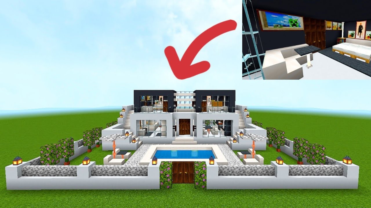 Minecraft:How to Build a Modern House🏠 Tutorial #gameplay 