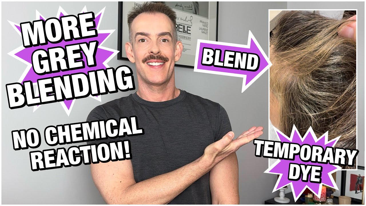 BLENDING grey hair with NO ROOTS and NO CHEMICAL reaction, using SEMI PERMANENT hair color