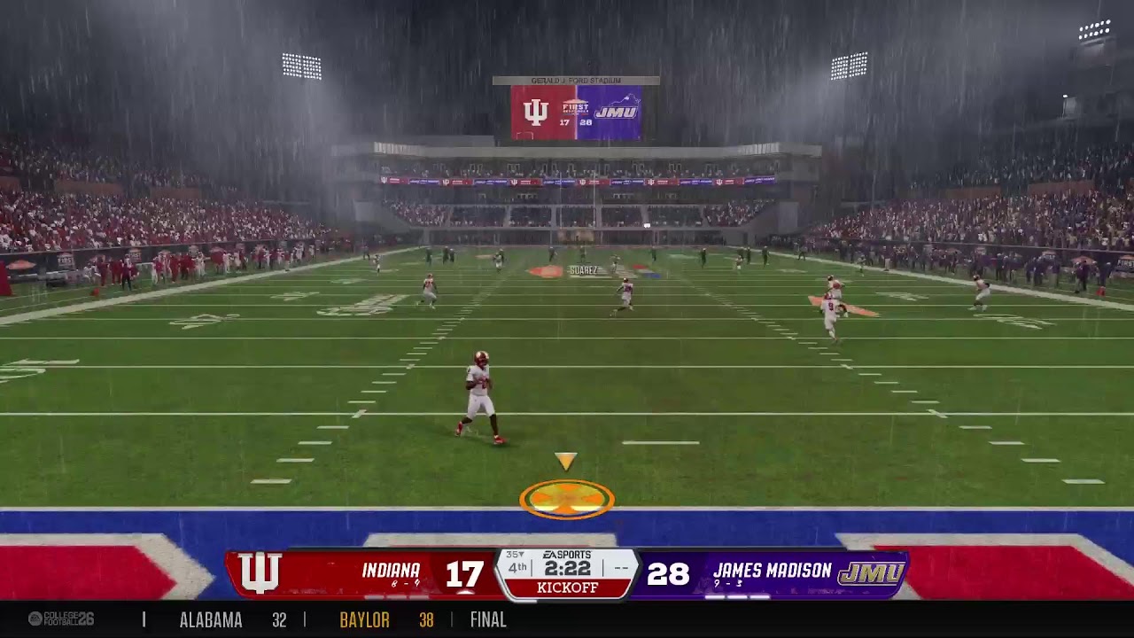 College Football 26 James MadisonYr 1 DYNASTY  vs Indiana #collegefootball26 #kcalexander #jamesmad