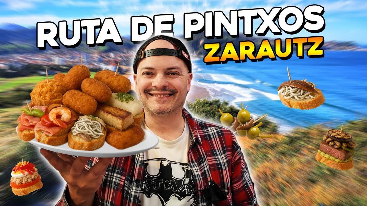 Comiendo PINTXOS en ZARAUTZ hasta reventar 🫒 *CASI NO LO CUENTO*