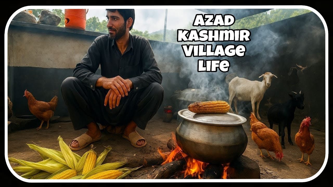 Makki ki Chhilian on Wood Stove | Rainy Day in Azad Kashmir