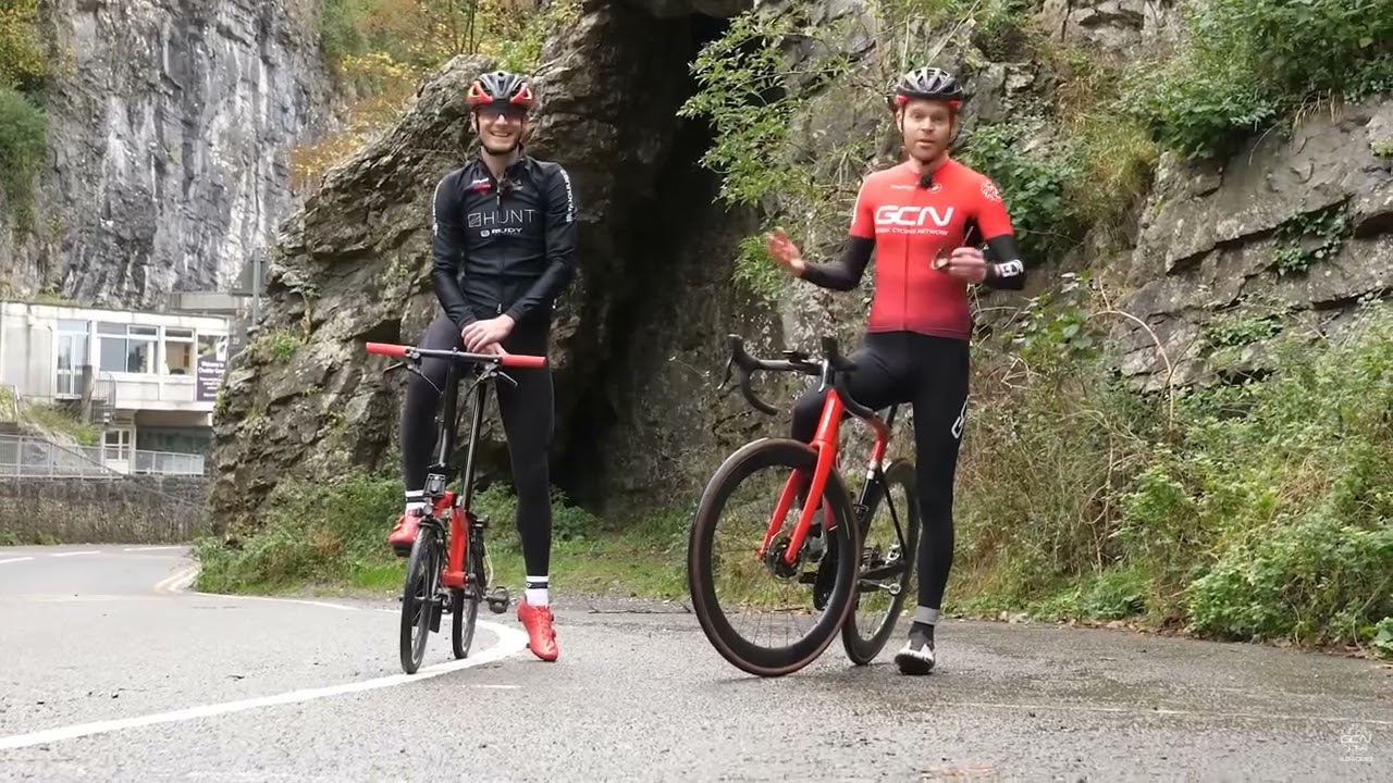 Складной вел VS Супербайк ! Brompton против Шоссейника. GCN по-русски