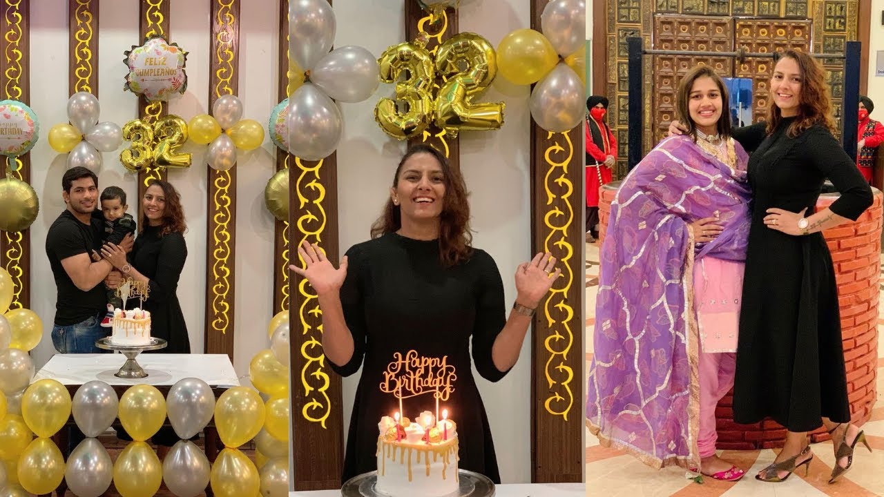 Wrestler Geeta Phogat turns 32, celebrates Birthday with hubby Pawan Saroha, Babita Phogat, Dushyant