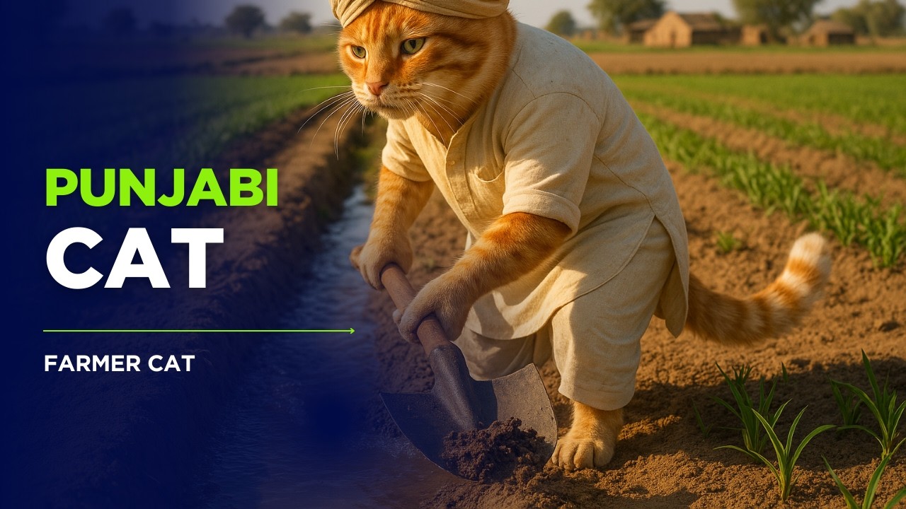 Punjabi Farmer Cat #animals #cat #aicat #aivideo