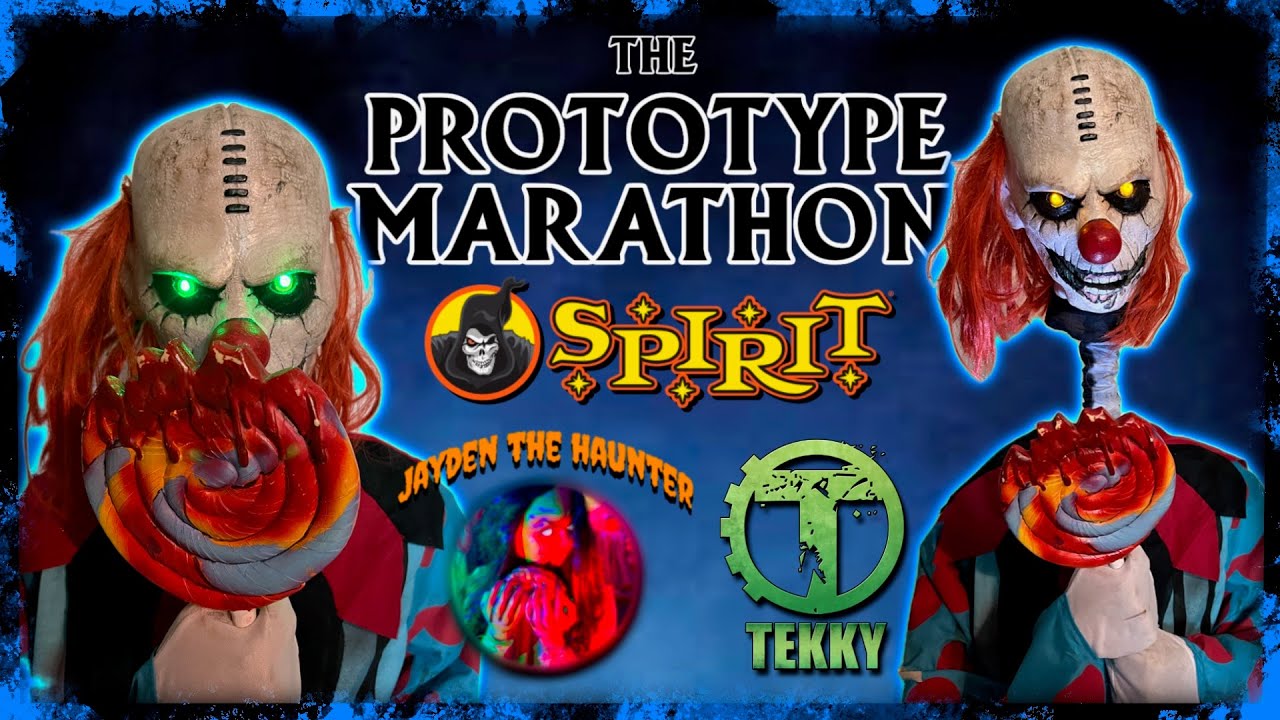 ВИТРИНА ПРОТОТИПА | Spirit Halloween 2012 Tekky Toys Pop Up Spine Клоун Аниматронный реквизит в н...