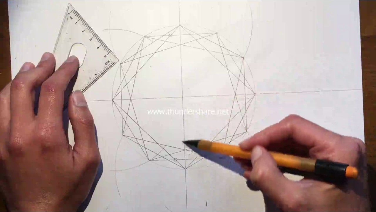 Geometric Islamic Pattern - 12 Pointed Star Tutorial for Beginners