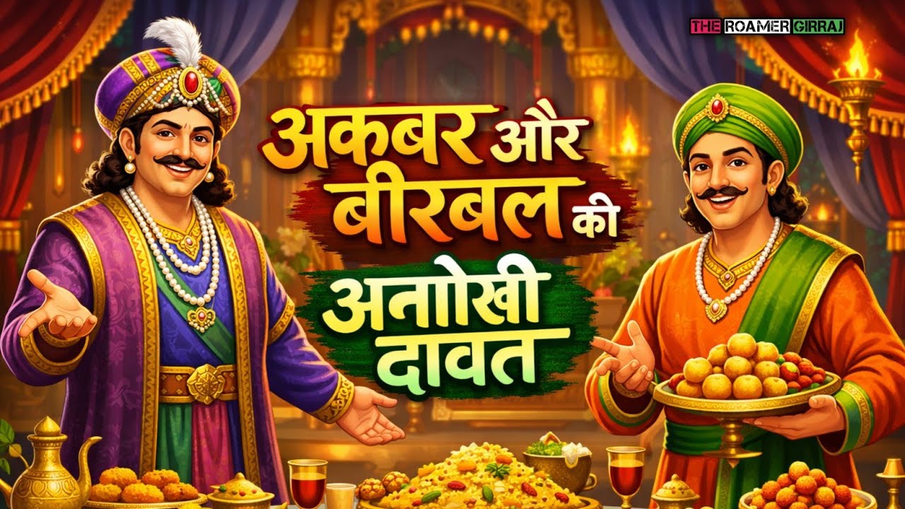 अकबर और बीरबल की अनोखी दावत 🤯 Akbar Birbal Hindi Stories 😱 Cartoon Video 🤩 Hindi Kahani
