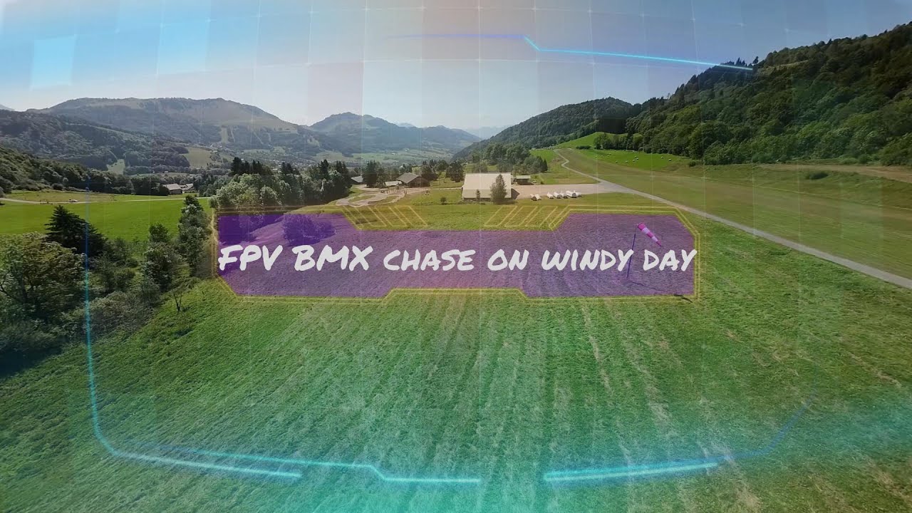 FPV BMX chase on windy day
