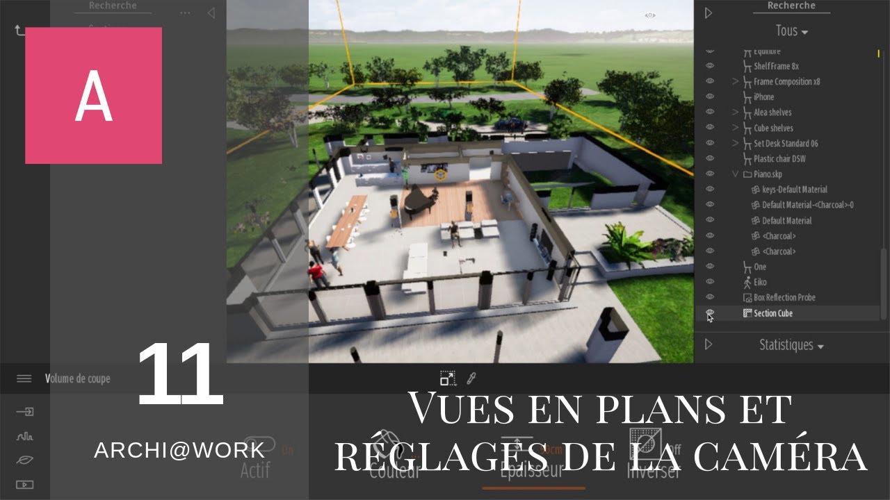 (11) TwinMotion 2019 - Vues en plans et réglages de la caméra