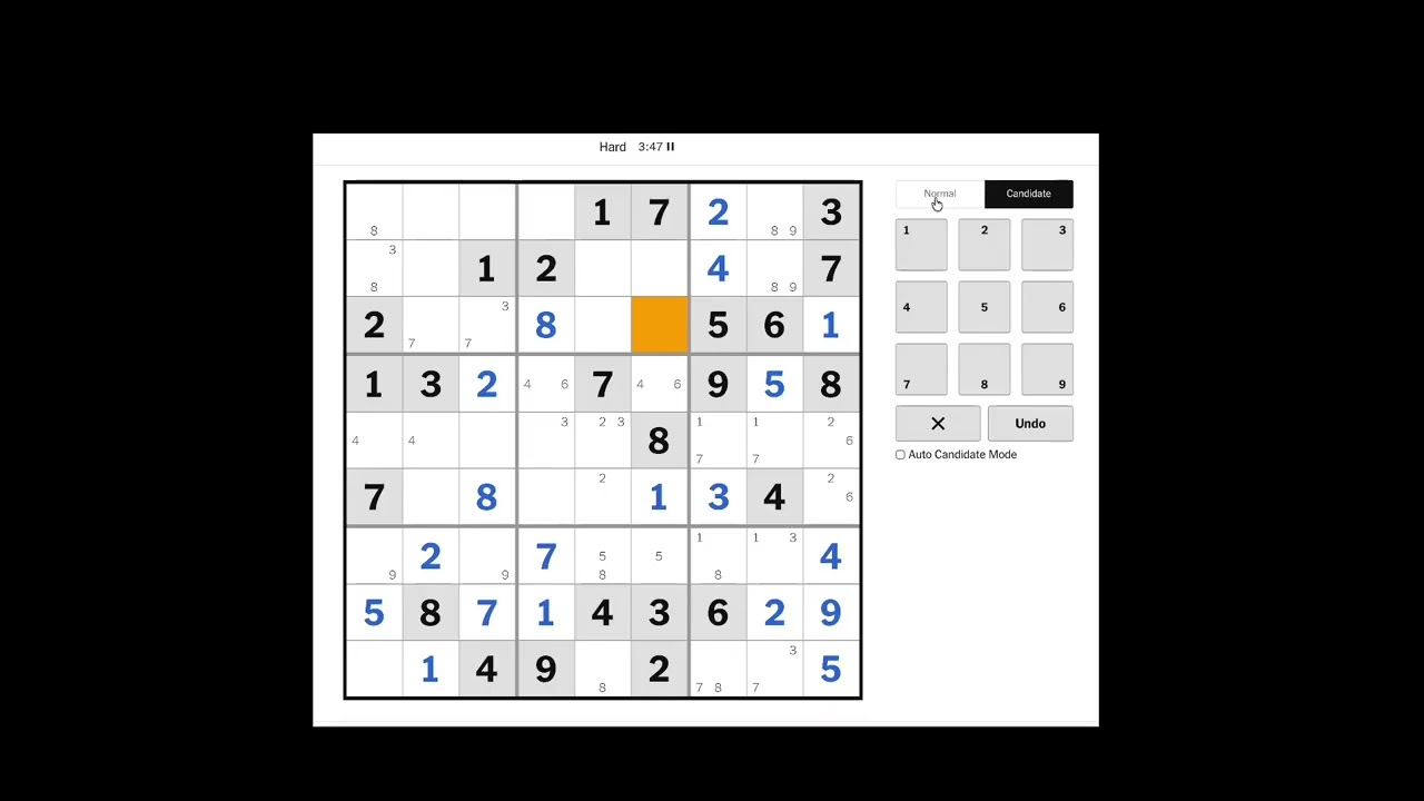 The New York Times Hard Sudoku - February 16th 2026 (Solution/Walkthrough)