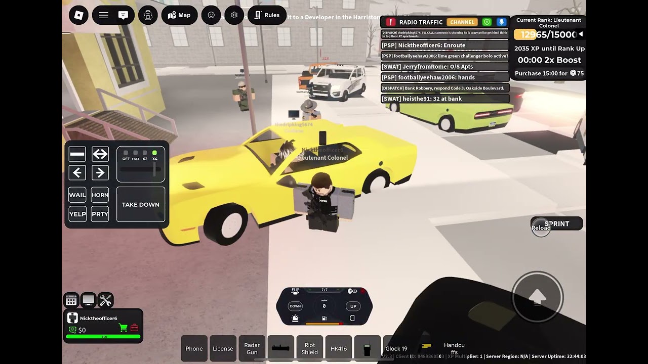 Playing Harriston County, Pennsylvania on Roblox! (third video)