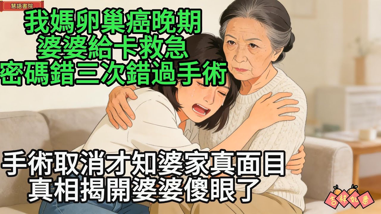 我媽卵巢癌晚期，婆婆給卡救急，密碼錯三次錯過了手術，手術取消後才知婆家真面目.................！🌹#情感故事 #為人處世 #生活經驗 #情感 #婚姻  #故事