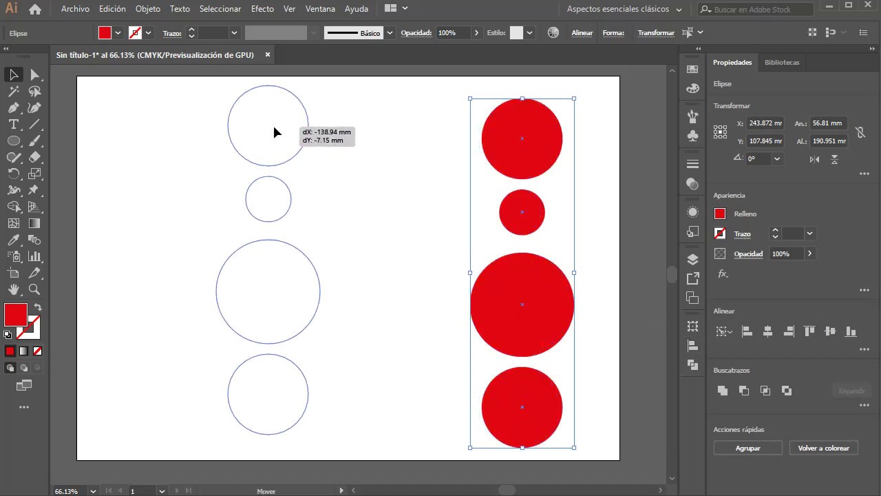Alinear objetos en adobe Illustrator CC