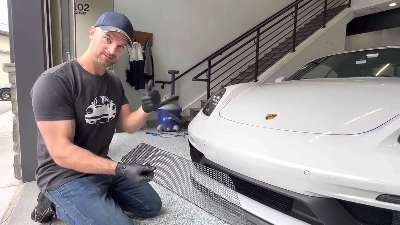 Radiator Grille Store install of the 2017-2025 Porsche Boxster and Cayman GTS front radiator grilles