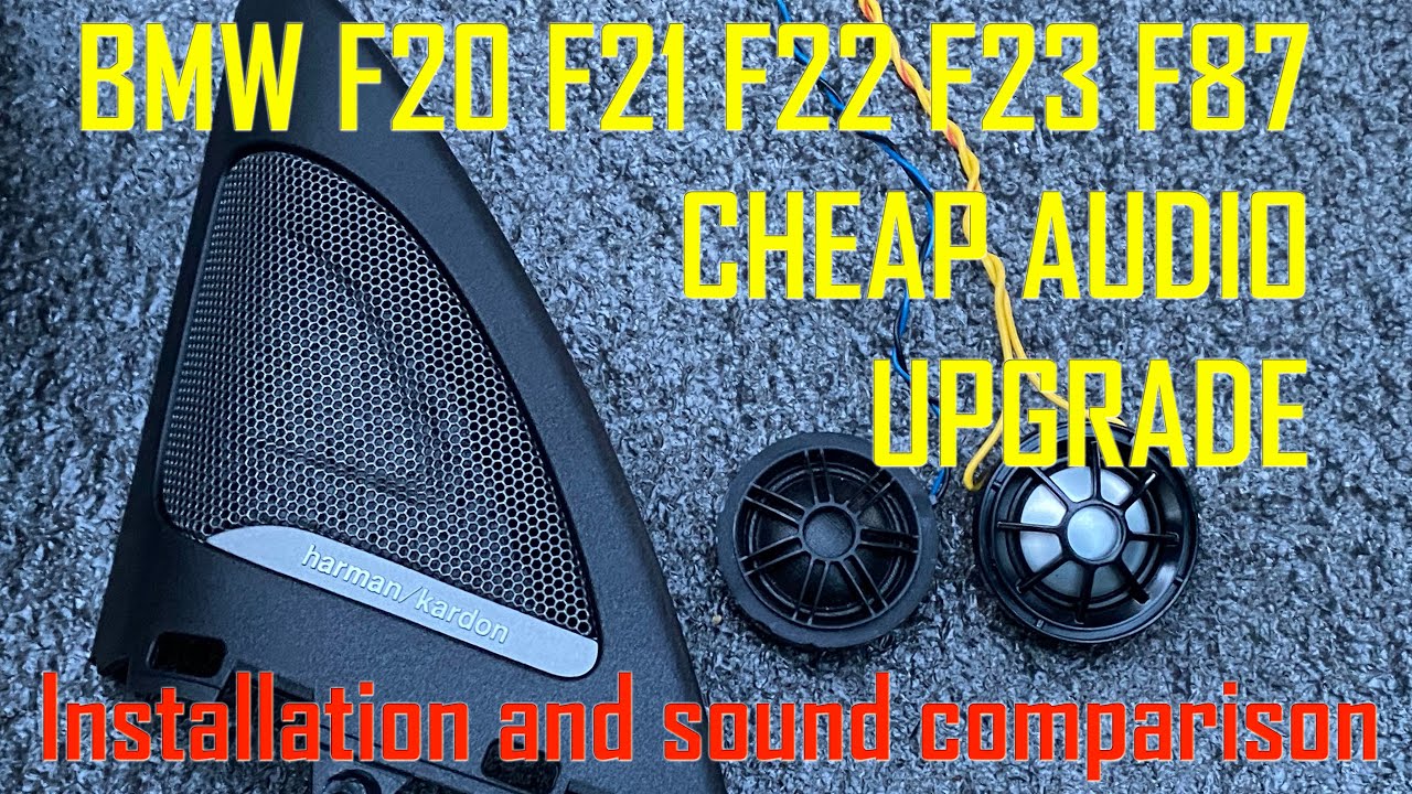 Cheap Audio Upgrade for BMW F20 F21 F22 F87 from Base or HiFi. Installation and sound comparison.