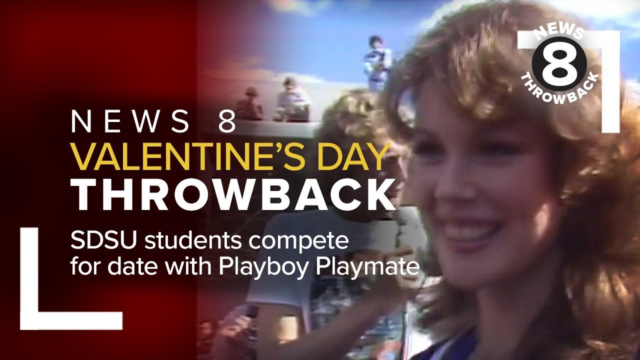 San Diego State students compete for Valentine's Day date with Playboy Playmate Candy Loving 1979