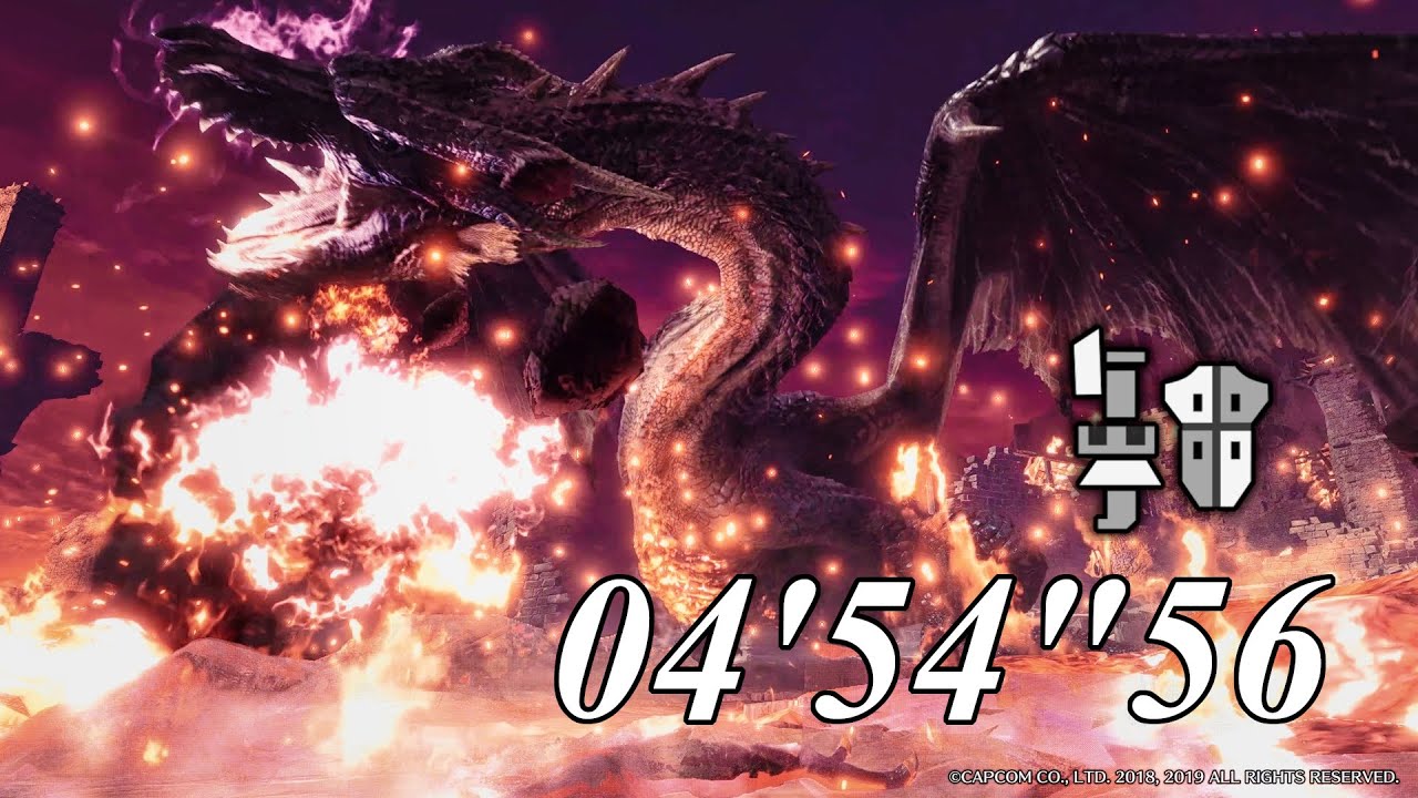 【MHWI】 伝説の黒龍 ミラボレアス ガンランス ソロ 冰気錬成 猫火事場 04'54