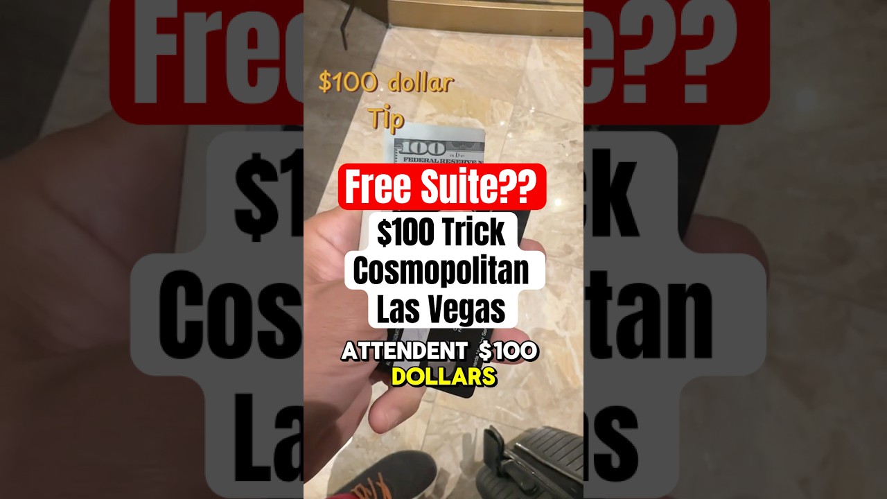 Бесплатный люкс? Пробуем трюк со 100 долларами в отеле Cosmopolitan в Лас-Вегасе #rossisboss #sta...