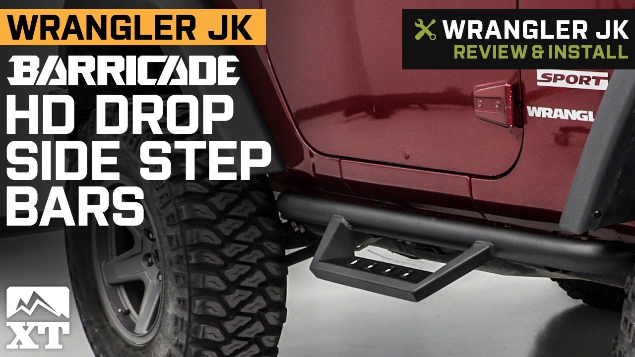 Jeep Wrangler JK Barricade HD Drop Side Step Bars Review & Install