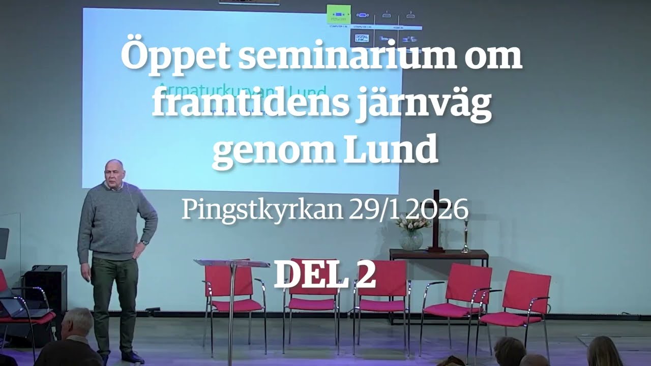 Del 2. FörNyaLunds seminarium om järnvägstunnel och yttre godsspår. Föredrag av Per Corshammar.
