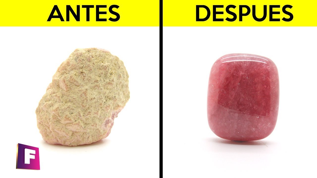 PULIENDO MINERALES #1 - Rodocrosita  - De Mineral en Bruto a valiosa Gema 💎