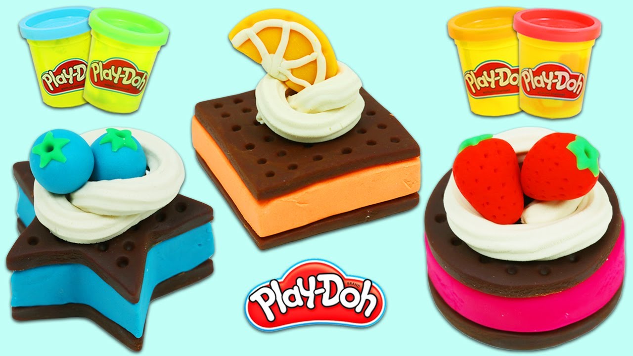How To Make Play Doh Ice Cream Fruit Sandwiches!