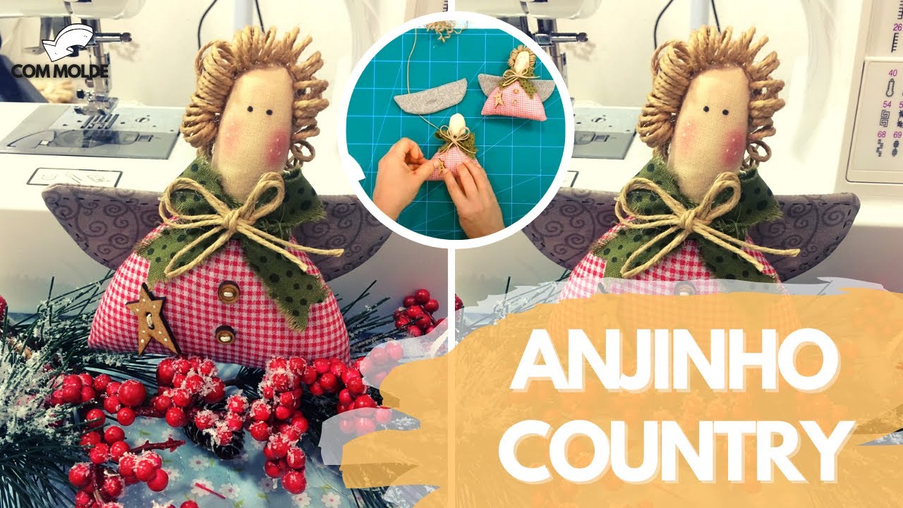 ANJINHO COUNTRY COM MOLDE ENFEITE DE NATAL Drica TV