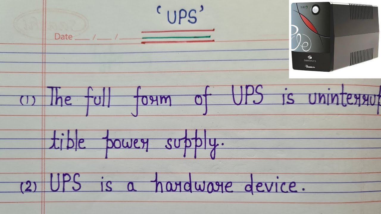 5 lines on UPS in English // 5 lines essay UPS in english /what is UPS /UPS Type