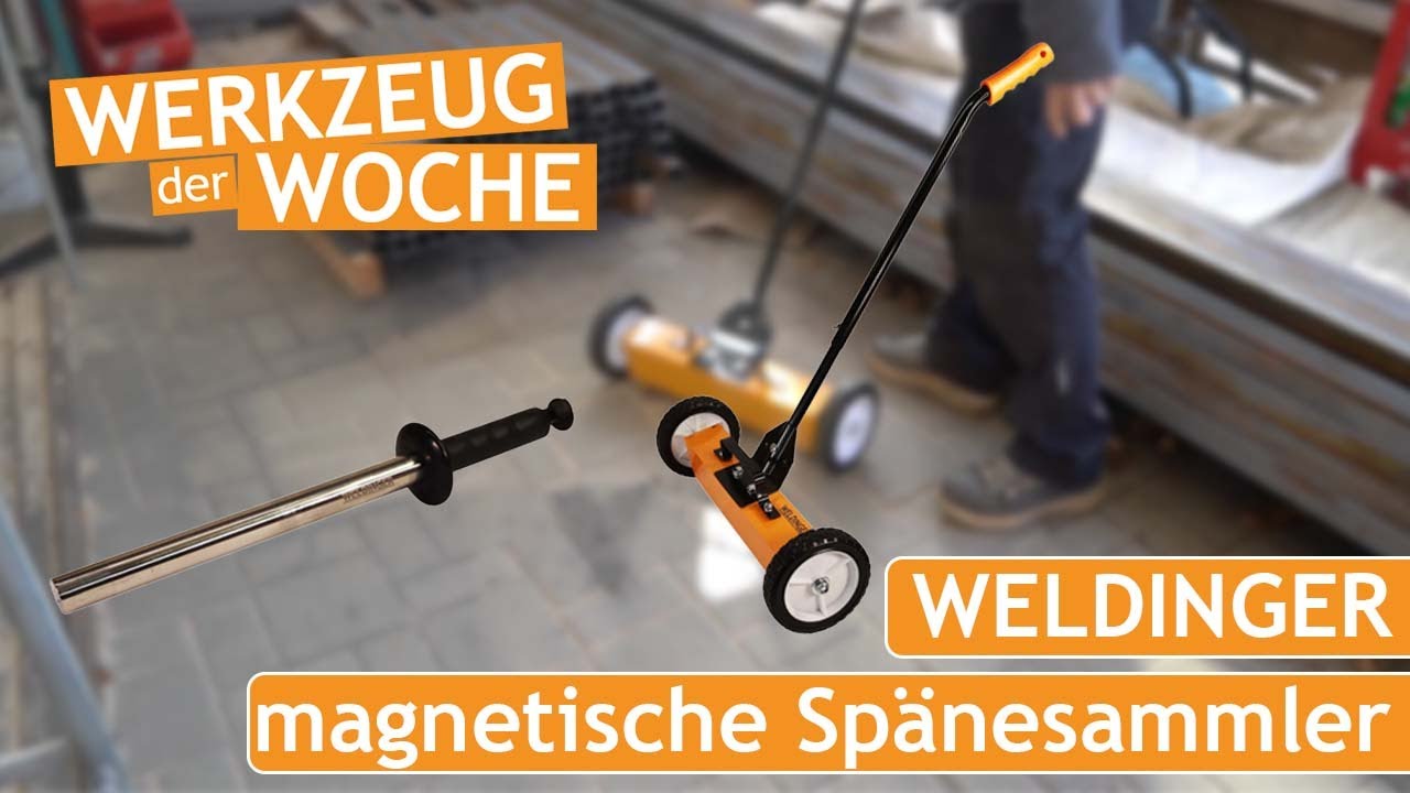 WELDINGER magnetischer Spänesammler und Hand-Spänesammler | Magnetbesen säubern | Werkzeug der Woche