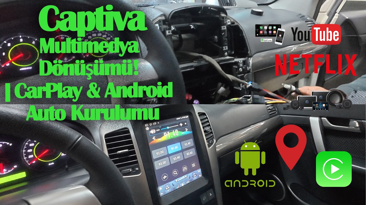 Captiva Android Tesla Ekran Kurulumu (Hızlandırılmış Çekim) 🚗 #garajmod #multimedya #otomobilmedia