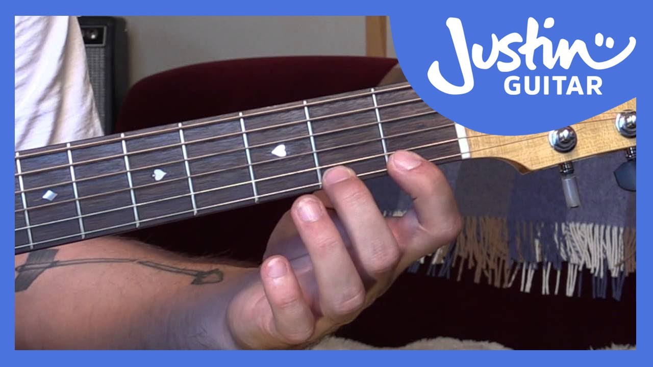 Техника игры на гитаре: Пальцевая гимнастика — Развитие силы — JustinGuitar — Урок игры на гитаре...