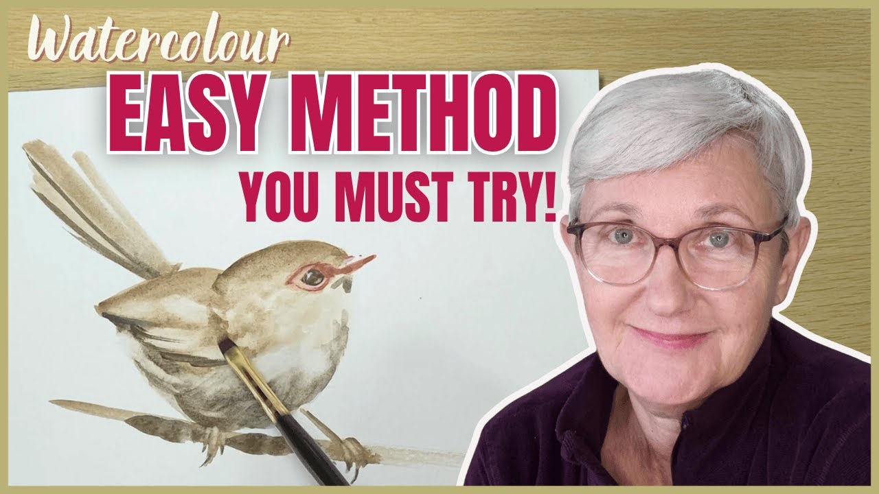 EASY Watercolour BIRDS Part 1 | Paint a STUNNING Jenny Wren with Hidden Shapes Technique!