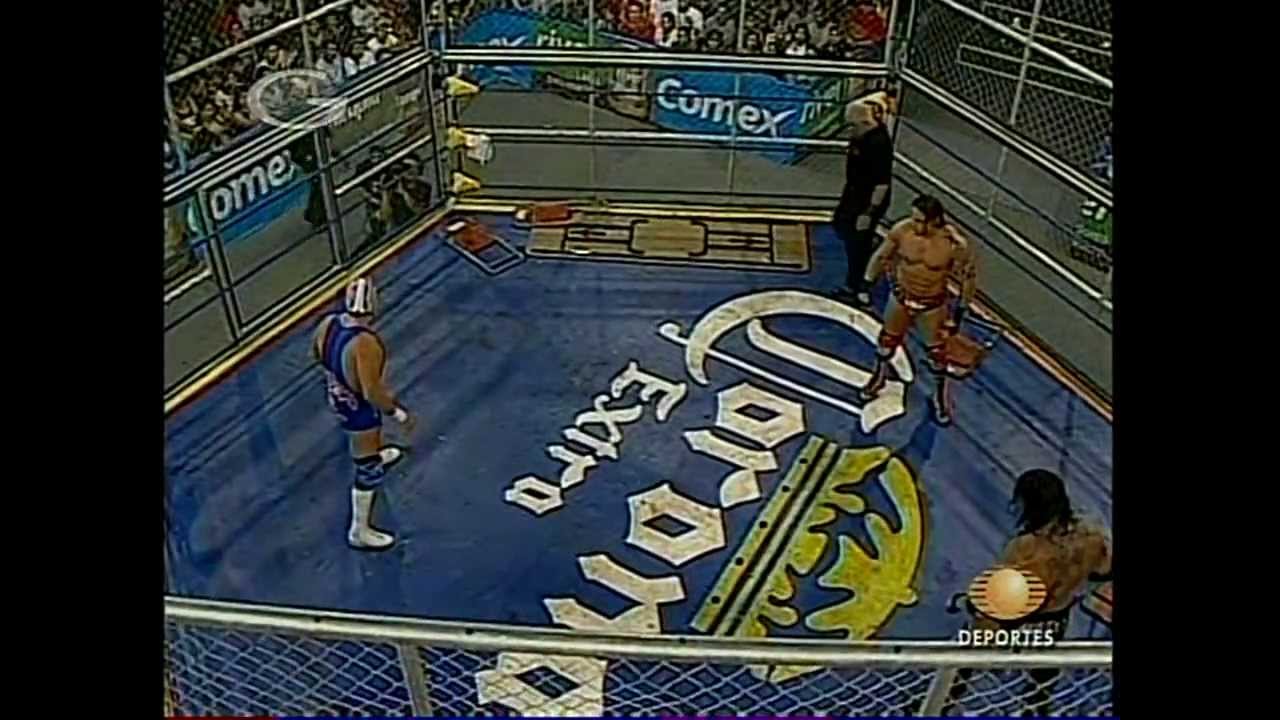 AAA: Dr. Wagner Jr. vs. Mes&iacute;as vs. Cibern&eacute;tico, 2009/08/21 [cage, AAA Heavyweight]