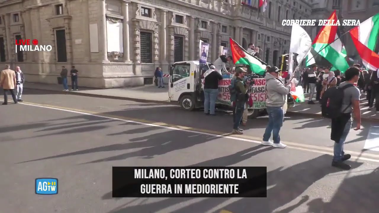Milano, corteo contro la guerra in Medioriente