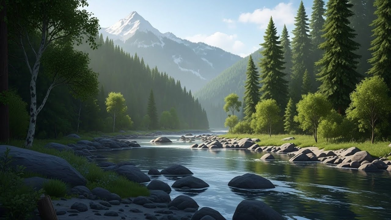 River Forest Soundscape 🌿🌊 Peaceful Nature Ambience for Deep Rest #2439
