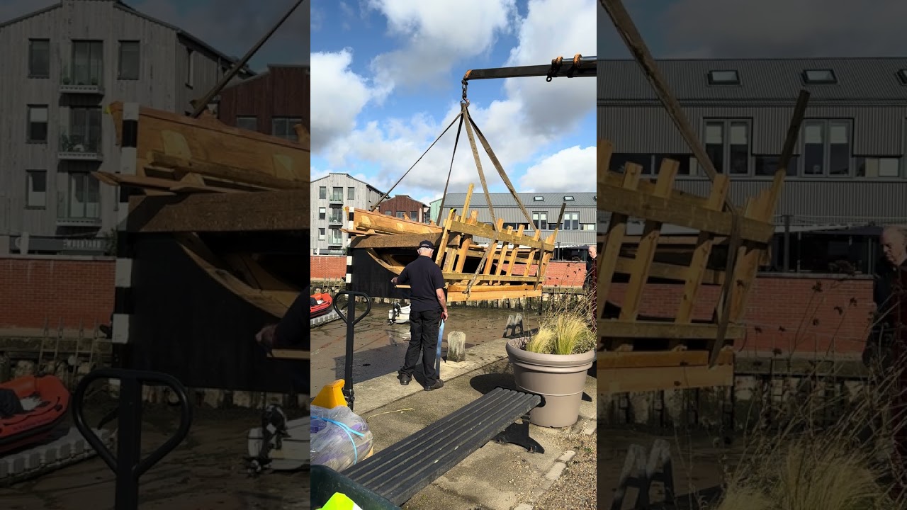 The Sutton Hoo Ship's Co: Placing the midship model in Tide Mill Quay