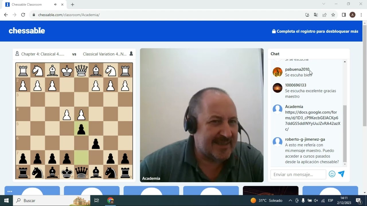 Curso Repertorio completo para torneos con Negras: - La Defensa Caro Kann - Variante Tartakower