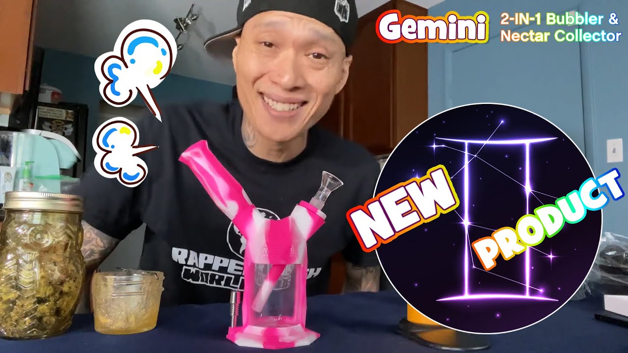 Waxmaid Gemini 2-IN-1 water bubbler bong & nectar collector reviewed by Jackey420