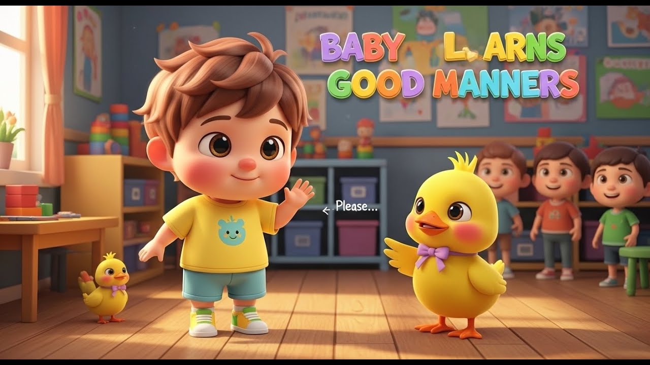 Baby Learns Good Manners – Nursery Rhyme, Kids Learning Song, and Fun Social Skills Play