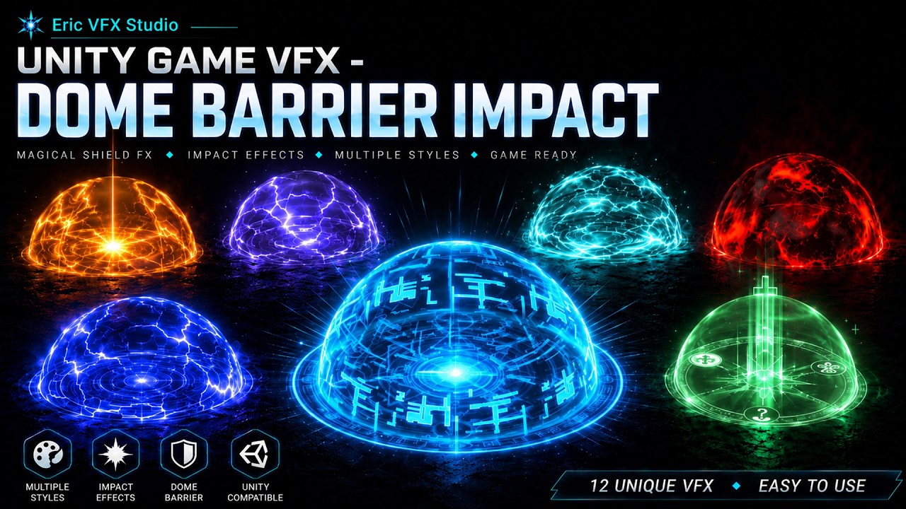 Unity Game VFX - Dome Barrier Impact (Tutorial)