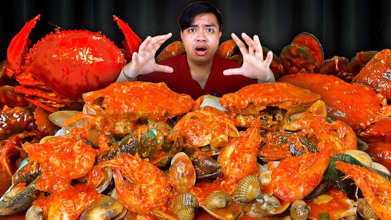 PESTA SEAFOOD 🔥 MUKBANG 2 KG SEAFOOD KEPITING MIX KERANG + UDANG SAOS PADANG PEDAS