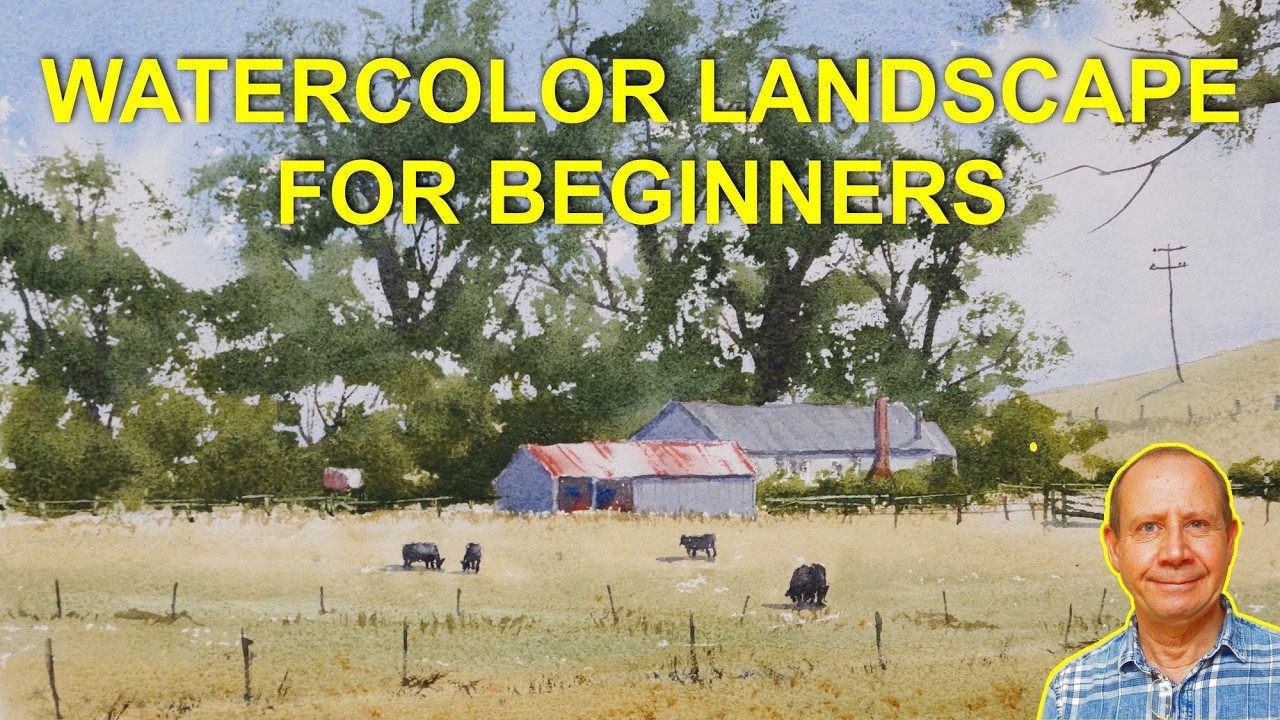 How to paint a watercolor landscape step by step for beginners