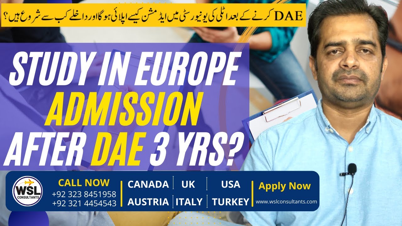 Admission and study in Europe after DAE for Pakistani Students | Q/A Series