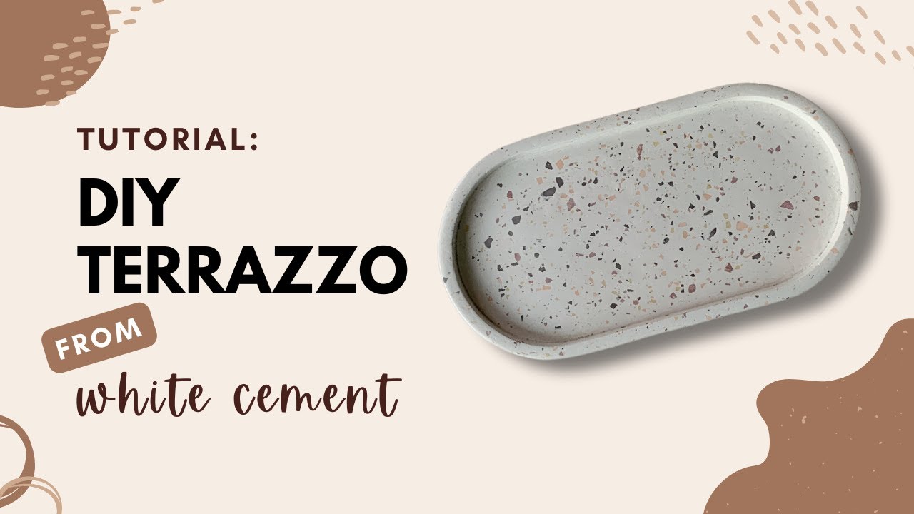 DIY Easy Terrazzo Trinket Tray with Cement | Water Base Sealant Sheer Finishing
