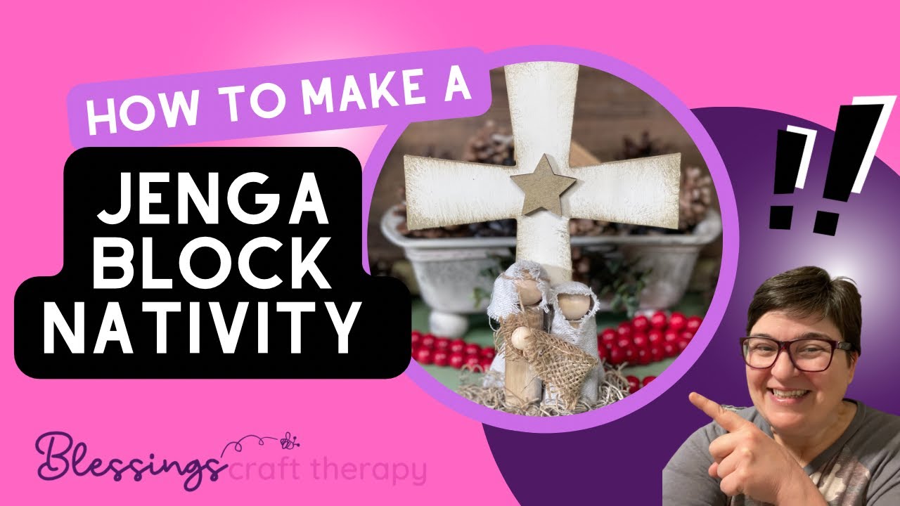 Jenga block nativity @Blessings Craft Therapy