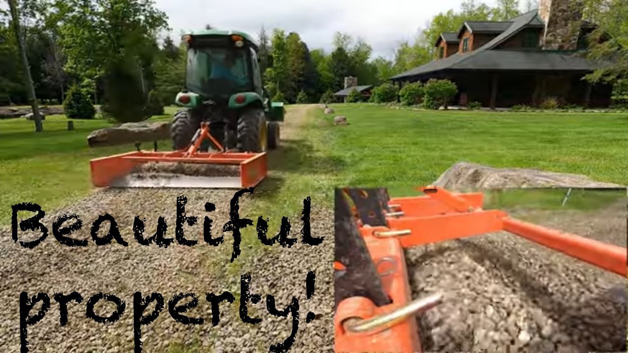 Plane and simple, it works! Using a Landpride land plane to cut out weeds from driveway Free stone